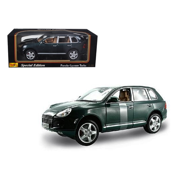 自動車 Maisto Porsche Cayenne Turbo 1:18 Maisto Porsche Cayenne Turbo Green 1/18 Diecast Model Car - Walmart.ca