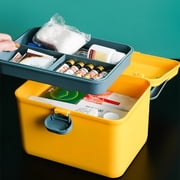 Portable Medicine Box under $5! CQCYD Portable Household Storage Box, Multi-Layer Emergency First Aid Kit Organizer, Plastic Medicine Box for Home Travel, Compact Storage Container for Essentials