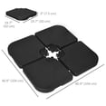 thumbnail image 3 of Outsunny Base de Parasol 4 Pcs avec Verrouillage en U, Remplie d'Eau Ou de Sable, 3 of 10