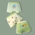 thumbnail image 2 of WEIYLL Boys Boxer Briefs Summer Cartoon Print Breathable Pants Children Cute Trunks 3Pcs Multipack Kids Underpants, 2 of 3