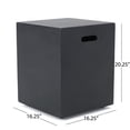 thumbnail image 3 of 50000 BTU Outdoor Square MgO Propane Fire Pit Table with Tank Holder,DARK GREY, 3 of 10