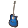 thumbnail image 1 of 41-Inch Full-Size Acoustic Guitar - Smooth Play, Stylish Design - Perfect for Beginners, Adults, and Students Blue with Package, 1 of 9
