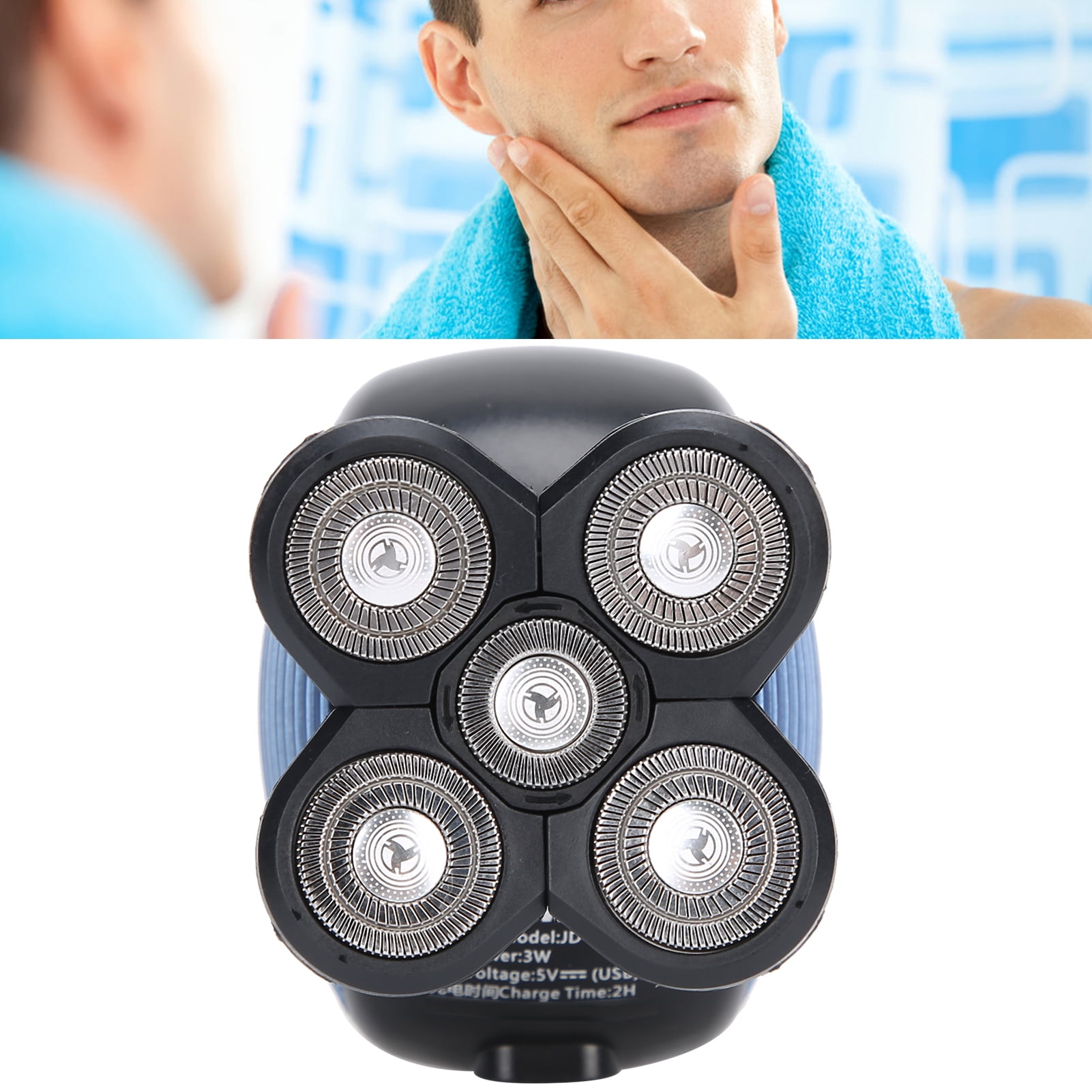 Shaver 5 Blade Head Electric Shaver Waterproof  Rechargeable Men Beard Shaving Tool