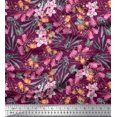 thumbnail image 1 of Soimoi Polyester Crepe Fabric & Orchids Floral Fabric Prints by Yard 42 Inch Wide, 1 of 3