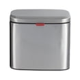 thumbnail image 1 of relayinert Hanging Stainless Steel Garbage Bin Effortless Waste Disposal In Kitchen 4L sand steel, 1 of 6