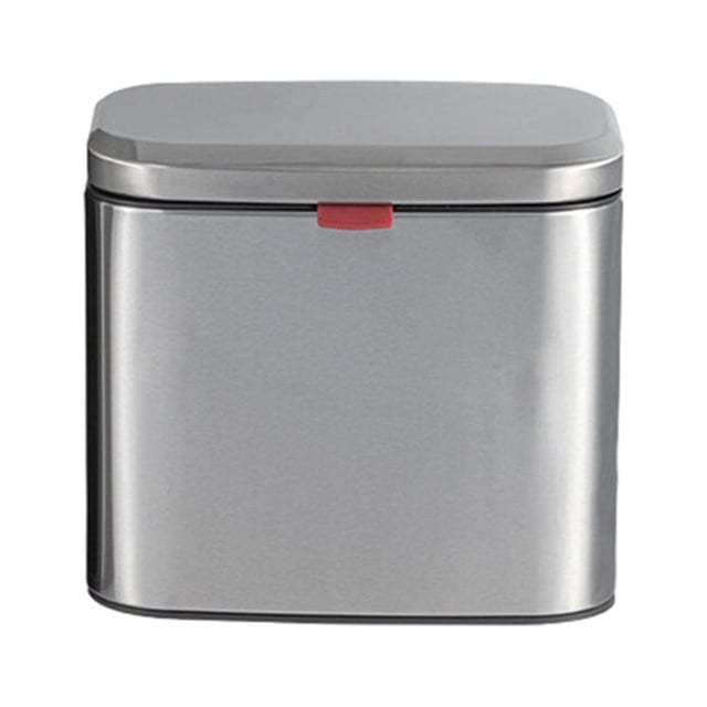 relayinert Hanging Stainless Steel Garbage Bin Effortless Waste Disposal In Kitchen 4L sand steel
