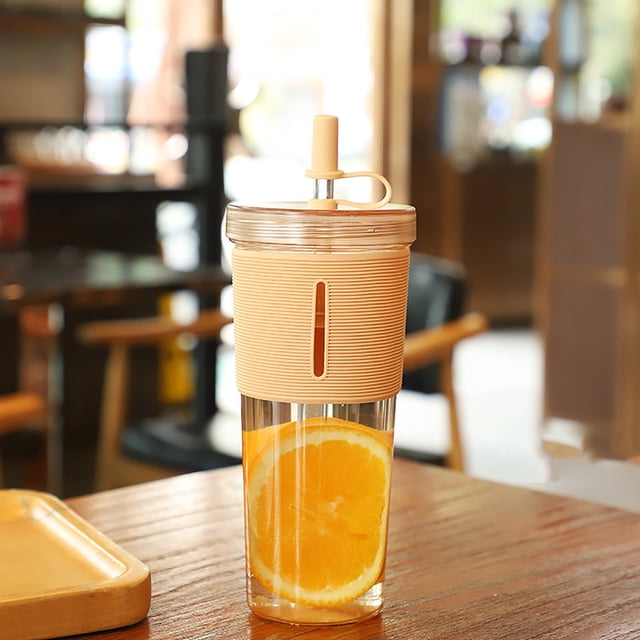 700ML Acrylic Travel Tumbler Insulated Double Wall Reusable Drinking Cup with Lid and Straw for Hydration