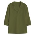 thumbnail image 4 of Jacenvly Hauts pour Femmes Décontractés Liquidation Chemise à Manches Longues Col Porte Tube Régulier Couleur Unie Haut pour Femme Chemise Hauts pour Femmes Liquidation, 4 of 5