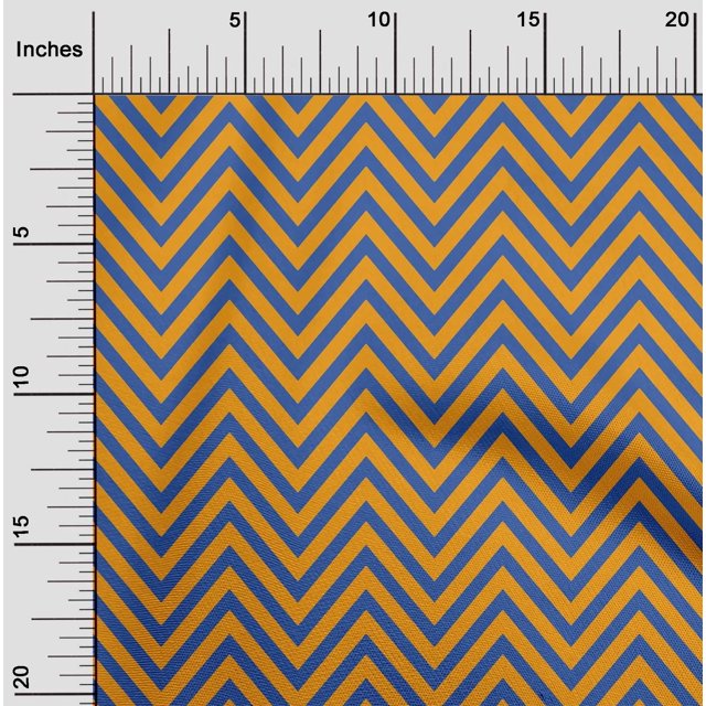 oneOone Georgette Viscose Fabric Chevron Geometric Printed Craft Fabric BTY 42 Inch Wide