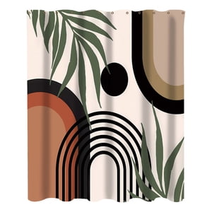 Binwennn Beach Shower Curtains for The Bathroom Fabric Shower Curtain Liner Fabric Bohemian Polyester Shower Curtain No Drill Bathroom Divider Decorative Partition