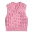 thumbnail image 3 of Fridja Débardeur Tricoté Sans Manches pour Femmes, Haut Court Uniforme, 3 of 4