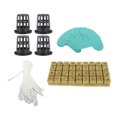 thumbnail image 1 of 72 Sets Rockwool Cubes and Net Pots, Water Absorption Strong Air Permeability High Germination Rates 1 Inch Rock Wool Planting Cubes  for Hydroponics, 1 of 7