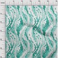 thumbnail image 3 of oneOone Cotton Flex Turquoise Green Fabric Abstract Sewing Material Print Fabric By The Yard 40 Inch Wide, 3 of 4