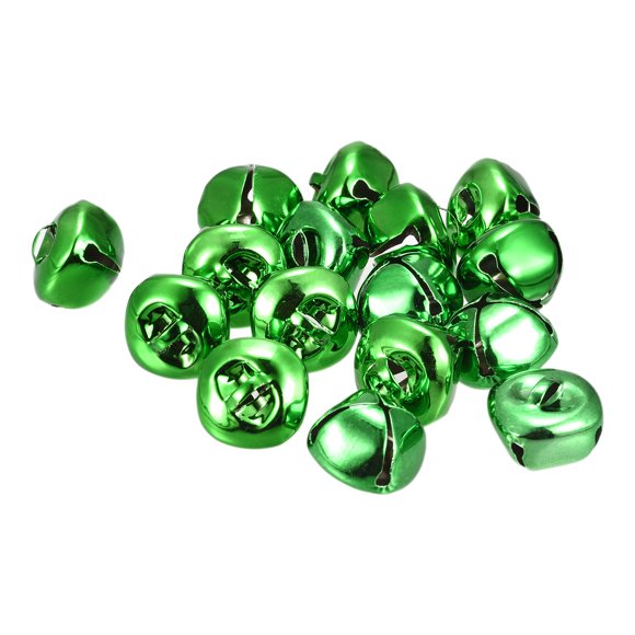 Unique Bargains 24mm Jingle Bells Craft Bells Carbon Steel Electroplating Green 16 Pack
