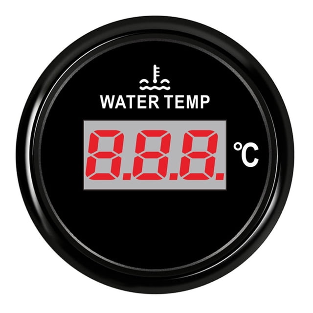52mm Digital Water Temp Gauge LCD Water Temperature Gauge Temp Meter With Sensor 3/8 NPT Racing For Car Marine Boat