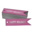 thumbnail image 1 of Inkdotpot Silver Foil Paper Hang Tags Happy Holiday Favor Tags 50 Pieces, 1 of 6
