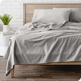 thumbnail image 1 of Bare Home Flannel Sheet Set - 100% Cotton - Deep Pocket - California King, Light Gray, 4-Pieces, 1 of 7