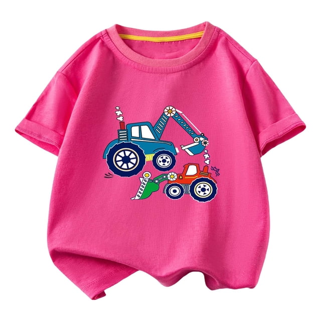 RXIRUCGD 2025 Vêtements d'Été pour Enfants T-shirt Décontracté Ample à Manches Courtes Col Rond pour Adultes