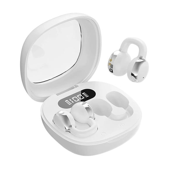 Open Ear Headphones Clip On with LED Digital Display 12 cm x 9.2 cm x 3.4 cm Silica Gel Construction Comfortable All-Day Wear