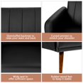 thumbnail image 4 of Giantex Canapé-Lit 3 Places, Futon Convertible avec Éponge Haute Densité et Dossier Réglable, Canapé-Lit Pliable Lounge, Noir, 4 of 6