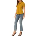 thumbnail image 4 of INSPIRE CHIC Chemise Douce pour Femme Vintage à Col Poupée Doux Boutonnée S Gingembre, 4 of 8