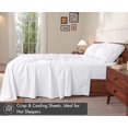 thumbnail image 2 of RUVANTI Draps 100 % Coton, Tissage Percale, Blanc Éclatant, 2 of 5