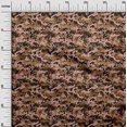 thumbnail image 3 of oneOone Georgette Viscose Rust Brown Fabric Abstract Sewing Material Print Fabric By The Yard 42 Inch Wide, 3 of 4