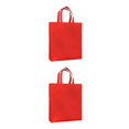 thumbnail image 1 of Maytalsory Nouveau Sac à Main Réutilisable en Gros Sac de Courses Solide Sac Pliable Écologique Rouge 2ensemble, 1 of 6
