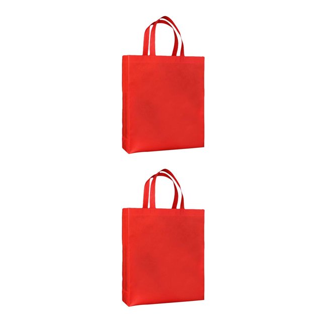 Maytalsory Nouveau Sac à Main Réutilisable en Gros Sac de Courses Solide Sac Pliable Écologique Rouge 2ensemble