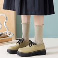 thumbnail image 4 of Aocisk Womens Socks In Solid Color Socks with Colorful Lightweight Design Athletic Socks for Casual Wear Khaki One Size, 4 of 4