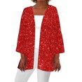 thumbnail image 2 of Women'S Cardigans,Lightweight Front Open Cardigan For Women Summer Clearance,Breathable Cardigans,Womens Summer Fall Shiny And Sparklinged Cardigan Long Sleeve Loose Cover Up Casual Blouse Tops, 2 of 5