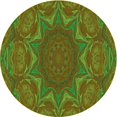 thumbnail image 1 of Ahgly Tapis Rond Lavable en Machine Intérieur Transitionnel Brun Bronze Foncé, 5 Pieds Rond, 1 of 7