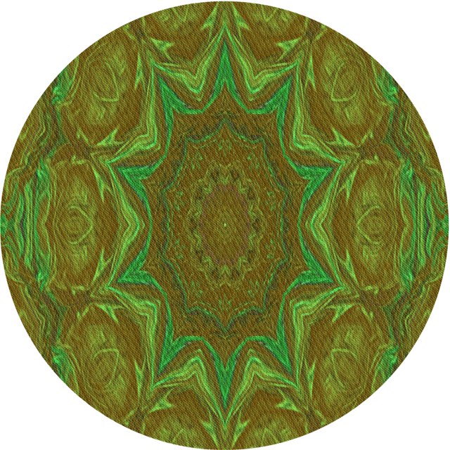 Ahgly Tapis Rond Lavable en Machine Intérieur Transitionnel Brun Bronze Foncé, 5 Pieds Rond