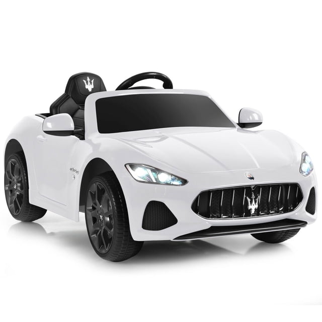 Gymax 12V Kids Ride On Car Licensed Maserati GranCabrio w/Remote Control & Music White