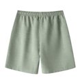 thumbnail image 4 of EOYWHK Cotton Linen Shorts for Men Summer Breathable Workout Gym Shorts Mid Waisted Solid Color Running Swimming Sleeping Shorts, 4 of 5