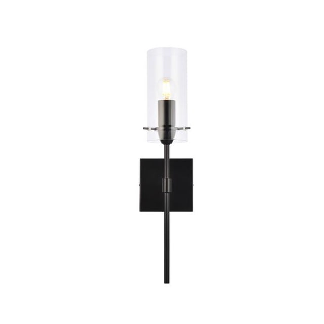 Living District Elsreth Midcentury Modern 1 Light E26 Black Wall Sconce