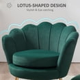 thumbnail image 4 of HOMCOM Modern Accent Chair Velvet Fabric Leisure Club Chair with Gold Legs, 4 of 10