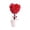 Red, variant on LUXLEVO Heart Shaped Bonsai Mini Potted For Home Desk White Small Ornamental Tabletop Flowers Centerpiece