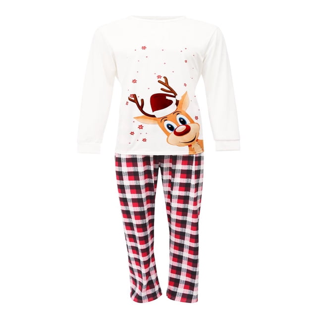Christmas Pyjamas Adult Kids Family Matching Nightwear PJs Sets Lounge Wear