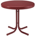 thumbnail image 1 of Afuera Living Table d'Appoint Moderne en Métal pour Patio, Fini Rouge Foncé Lustré, 1 of 6