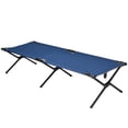 thumbnail image 1 of Giantex Folding Camping Cot, Portable Folding Bed w/Steel Frame Oxford Fabric, Lightweight Single Person Sleeping Bed for Indoor Outdoor Use, Blue, 1 of 6