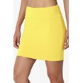 thumbnail image 4 of TheMoogan Women's Basic Stretch Cotton High Waist Double Layer Tube Mini Skirt, 4 of 7