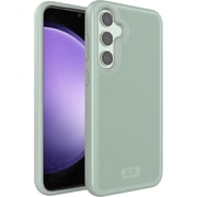 TUDIA for Samsung Galaxy S23 FE (2023) Phone Case, [MergeGrip] Dual Layer Slim Grip Heavy Duty Case Cover (Green Lily)