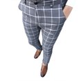 thumbnail image 2 of RKSTN Pants for Men Fall Check Business Straight Pants Loose Trousers Straight Leg Pants, 2 of 4