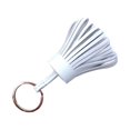 thumbnail image 2 of Keychain Decorative Keyring Leather Pendant Tassel Handmade Handicraft Key Wallet Hanging Chain Hanging Decoration Holder Purse Wallet White, 2 of 6