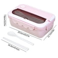 thumbnail image 3 of Suncoda Portable Lunchbox, Divided Lunch Box, Microwave Heated Plastic Lunch Box, Microwave Oven Student Meal Box Office Worker Portable Tableware Meal Box, 3 of 3