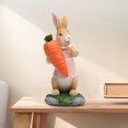 thumbnail image 5 of Easter Bunny Resin Crafts - Rabbit Hug Carrot Figurine, Cute Statue, Suitable for Home, Desktop, Garden Decoration, 5 of 5