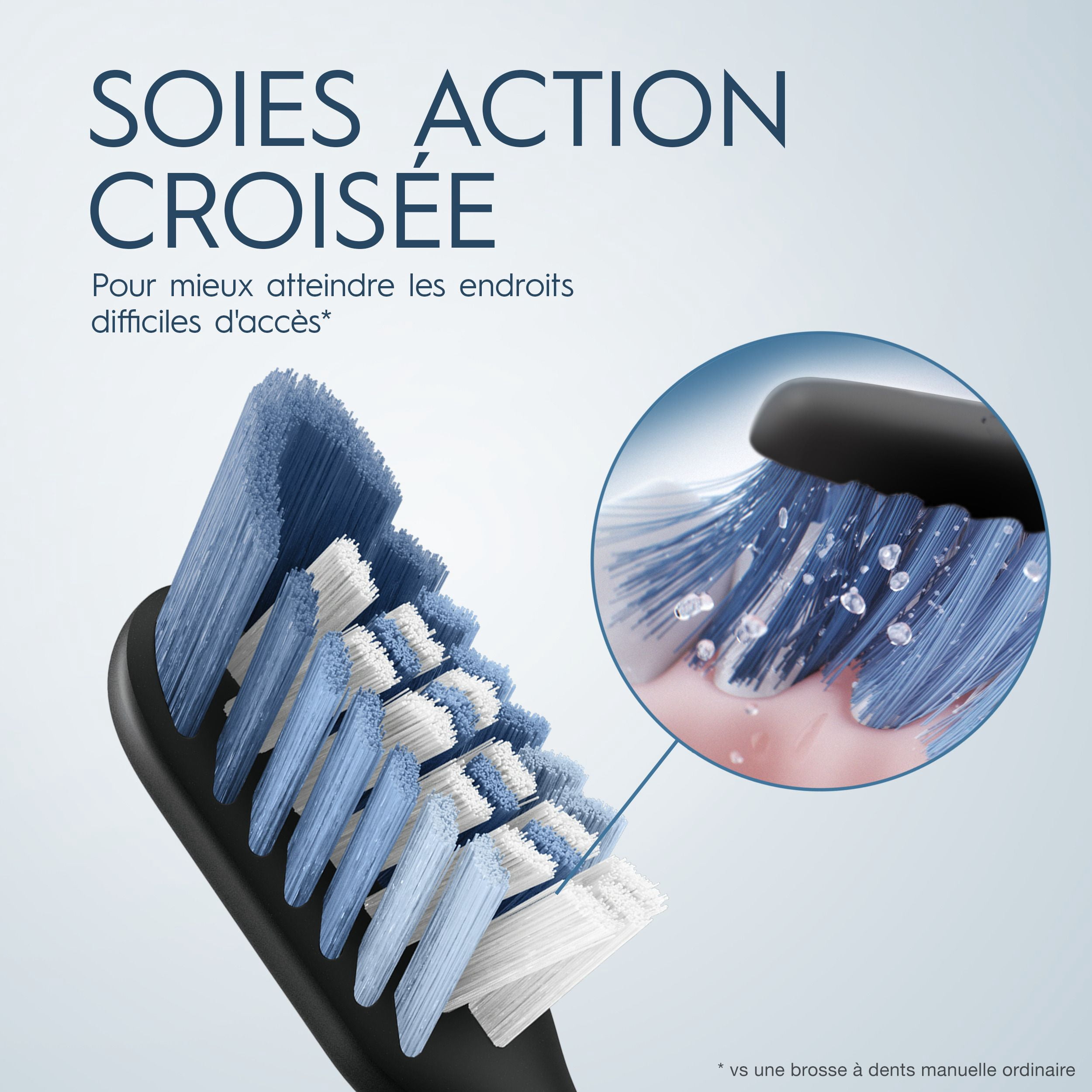 Oral-B Clic Têtes de Brosse de Rechange pour Brosse à Dents Nettoyage Optimal, Noir Lot de 2