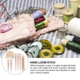 thumbnail image 4 of MasteelfCA 1 Set Hand Loom Stick Wooden Crochet Needle Weaving Comb Shuttles Weaving Stick, 4 of 8