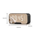 thumbnail image 4 of Youkk Speaker Clock Alarm Mirror Music Stereo Wireless Button Rechargeable Screen Support Office White, 4 of 6